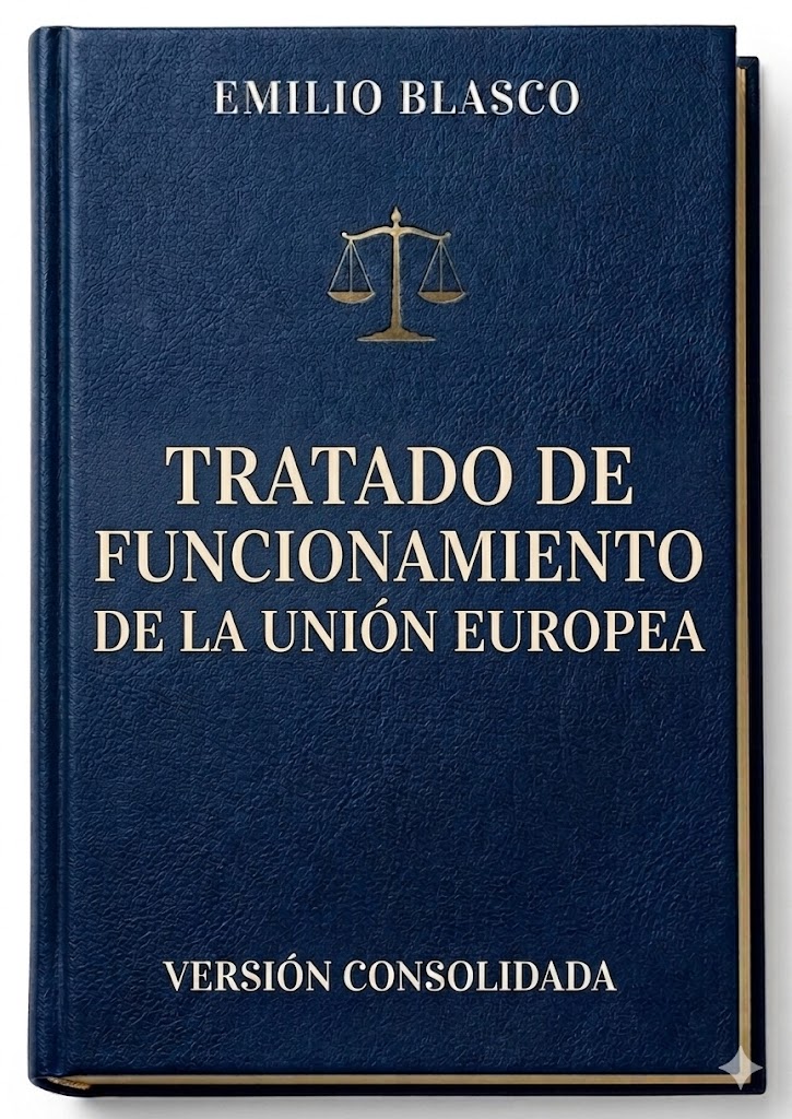 Portada del Manual digital del Tratado de funcionamiento de la UE  Autor Emilio Blasco Preparador de Opositores